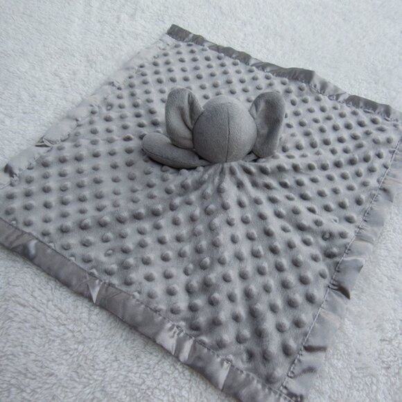 Elephant Security Blanket Baby Lovie Textured Gray Nursery NIB Pro Goleem Lovey - Picture 6 of 12